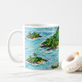 Caneca De Café Arquipélago de Ilha Tropical