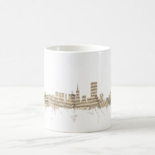 Caneca De Café Arquitectura da cidade da partitura da skyline de