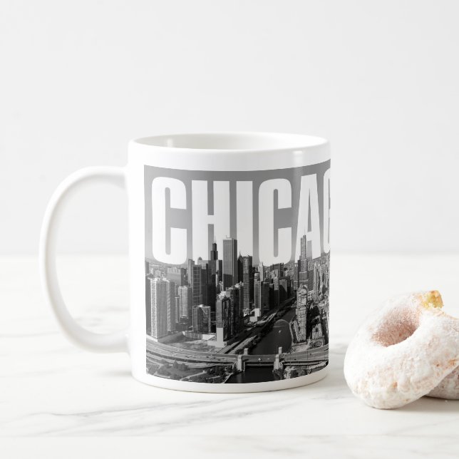 Caneca De Café Arquitectura da cidade de Chicago (Com Donut)