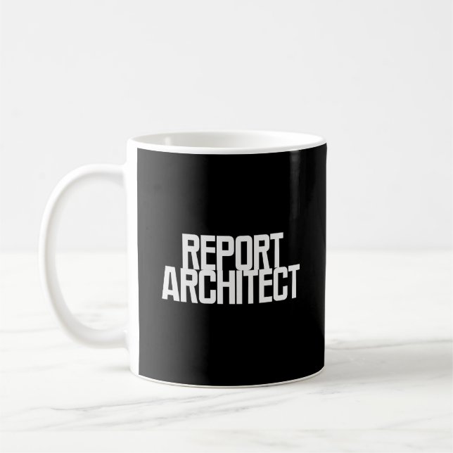 Caneca De Café Arquiteto de Relatórios | Profissional de Contação (Esquerda)