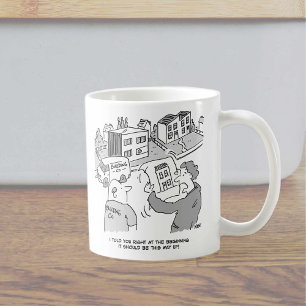 Caneca De Café Arquiteto e construtor analisando os planos da Cas