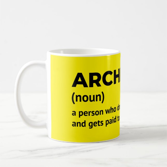 Caneca De Café Arquiteto Engraçado que Deu Mug (Esquerda)