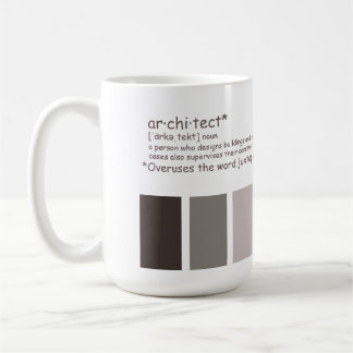 Caneca De Café Arquiteto. Justaposição dos usos excessivo