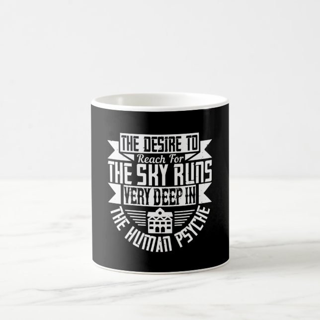 Caneca De Café Arquiteto - O Desejo de Alcançar o Céu (Centro)