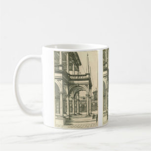 Caneca De Café Arquitetura Antiga, Pátio Romano com Colunas