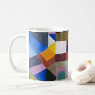 Caneca De Café Arquitetura colorida de Paul Klee, Abstrato Art
