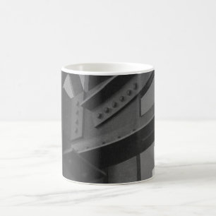 Caneca De Café Arquitetura de arranha-céus da Vintage Steel Const