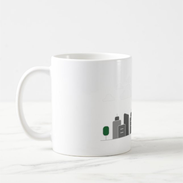 Caneca De Café arquitetura de edifícios cidade (Esquerda)