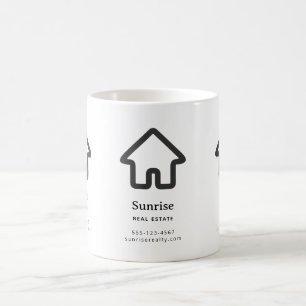 Caneca De Café Arquitetura de Imóveis Ícone de Casa Negócios