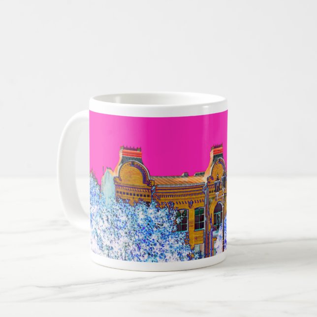 Caneca De Café Arquitetura do Grodno Belarus (Frente Esquerda)