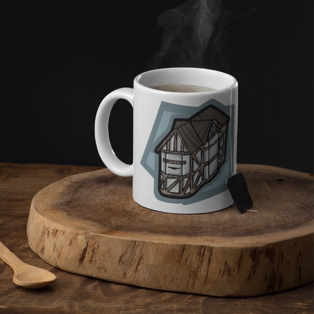 Caneca De Café Arquitetura Medieval do Quirky Tudor House (Criador carregado)