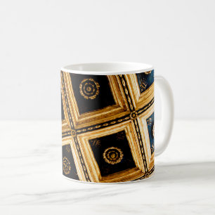 Caneca De Café Arquitetura negra e Dourada