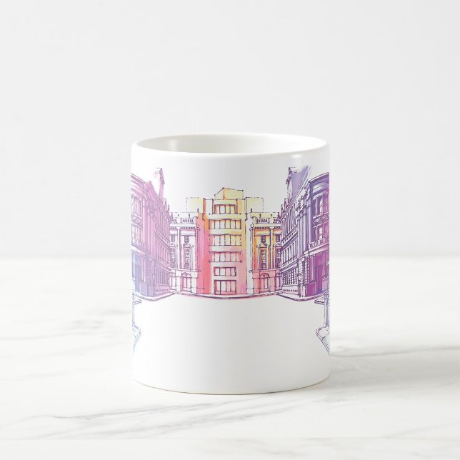 Caneca De Café Arquitetura Urbana Paisagem Urbana Vaporwave Paste (Criador carregado)