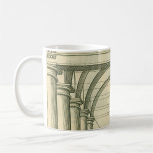 Caneca De Café Arquitetura Vintage, Arches Colunas Perspectiva