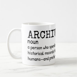 Caneca De Café Arquivista Gift Mug - Engraçado Design de Definiçã