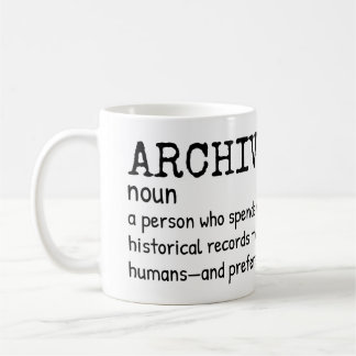 Caneca De Café Arquivista Gift Mug - Engraçado Design de Definiçã