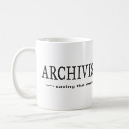 Caneca De Café Arquivistas - salvar o mundo