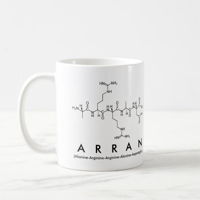 Caneca De Café Arran peptide name mug (Esquerda)