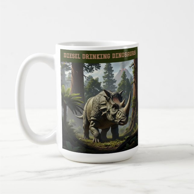 Caneca De Café Arrancando triceratops (Esquerda)