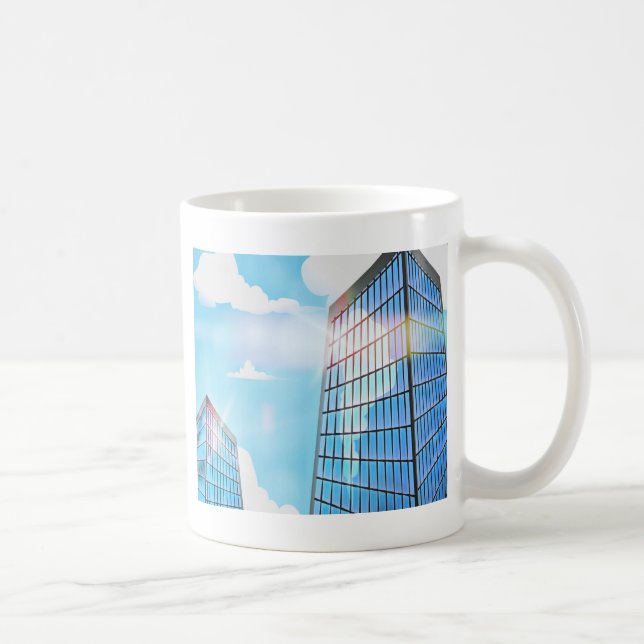 Caneca De Café Arranha-céus gêmeos (Direita)