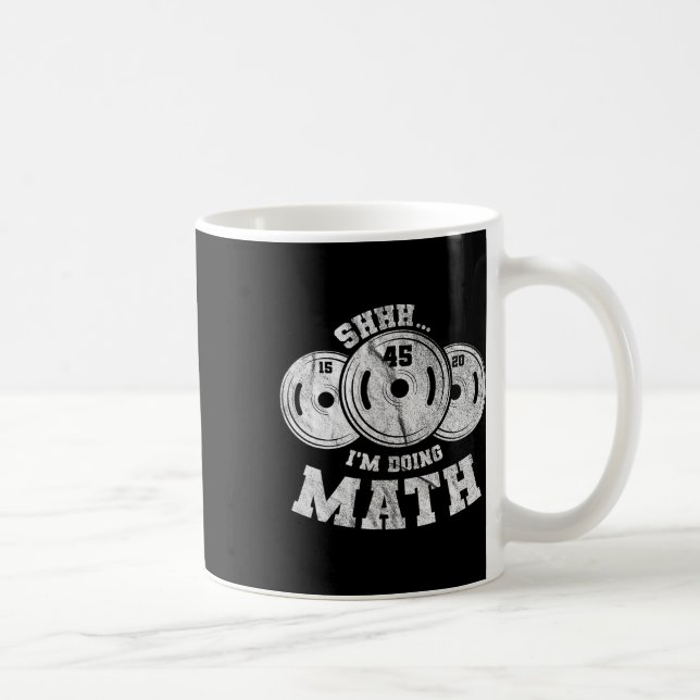 Caneca De Café Arranjo de peso Shhh, estou a fazer exercício de m (Direita)