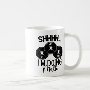 Caneca De Café Arranjo de peso Shhh, estou a fazer exercício de m