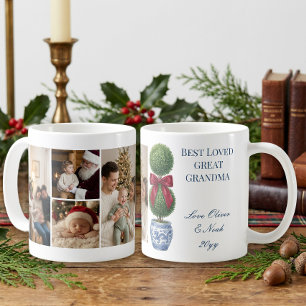 Caneca De Café Arranjo de Topiaria Grandmillennial com Arco para 