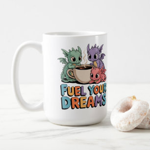 Caneca De Café Arraste Seus Sonhos Dragões