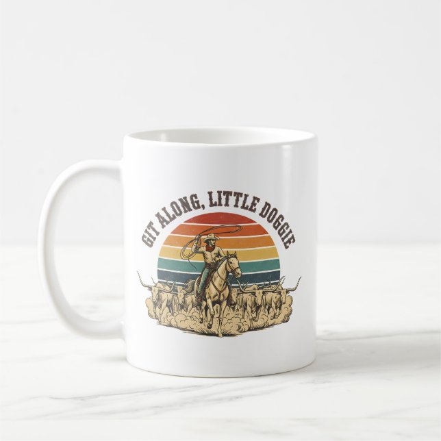 Caneca De Café Arredondamento de Gado de Cowboy Ocidental (Esquerda)