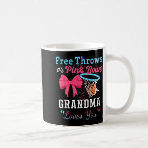 Caneca De Café Arremessos de basquete ou laços rosa a vovó ama vo