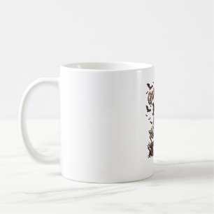Caneca De Café Arrepios de Ganso Fantasmas de Halloween Chapéus d
