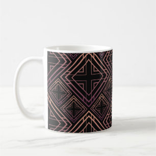 Caneca De Café Art Deco Black-Dourado Elegance