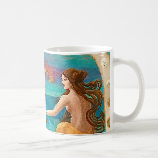 Caneca De Café Art Deco Mermaid e Octopus Mug (Direita)
