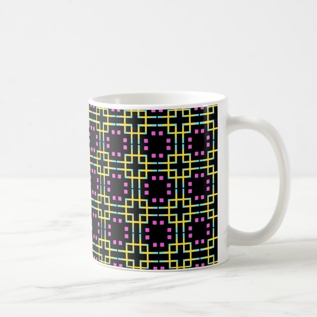 Caneca De Café Art Deco Tartan - II (Direita)
