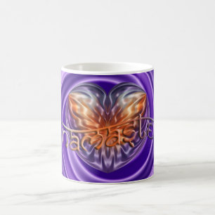 Caneca De Café ART Heart NAMASTE espiral violeta