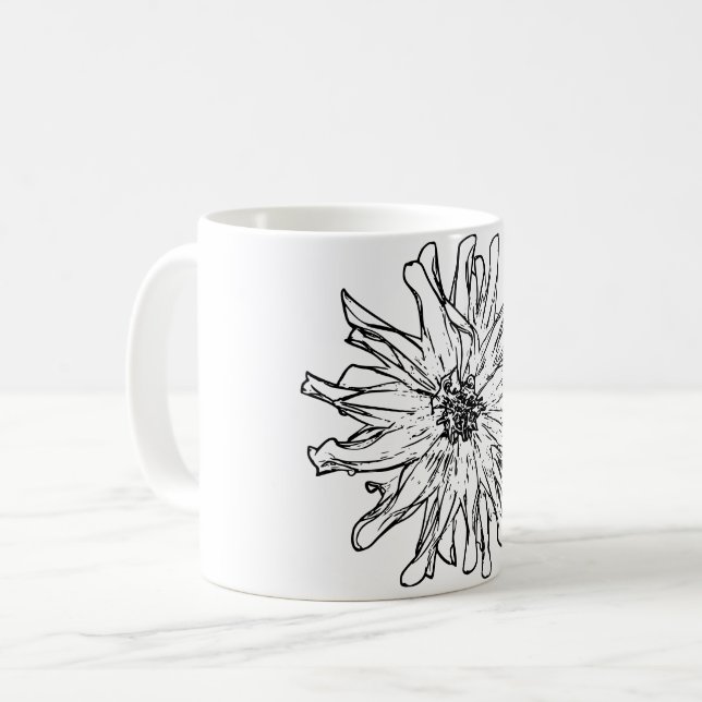 Caneca De Café Art Natural Flower (Frente Esquerda)