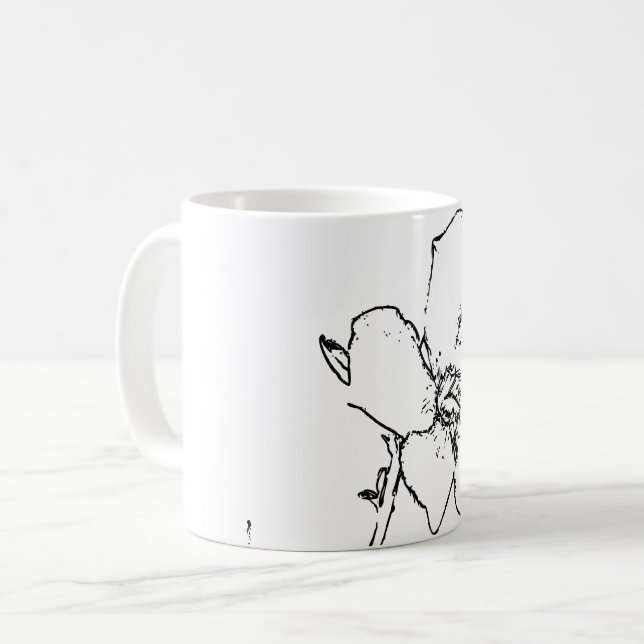 Caneca De Café Art Natural Flower (Frente Esquerda)
