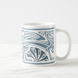 Caneca De Café Art Nouveau Dragões Café Mug