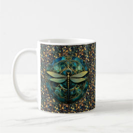 Caneca De Café Art Nouveau Dragonfly on Ivy Coffee Mug