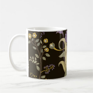 Caneca De Café Art Nouveau Floral: Padrão Vintage