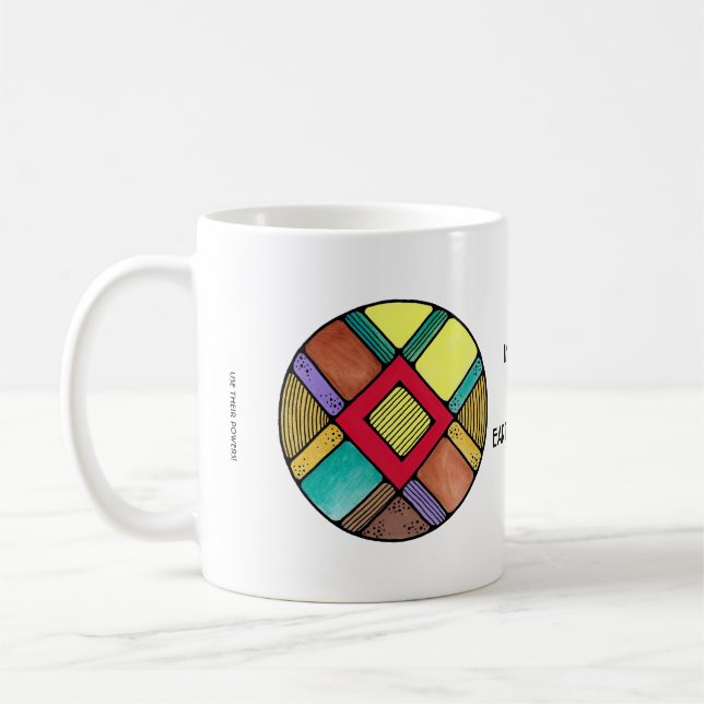 Caneca De Café Art Nouveau Ingwaz Rune Mug - TERRA MAGIC! (Esquerda)