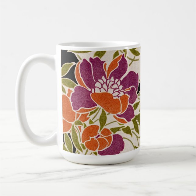 Caneca De Café Art Nouveau padrão #3 (Esquerda)