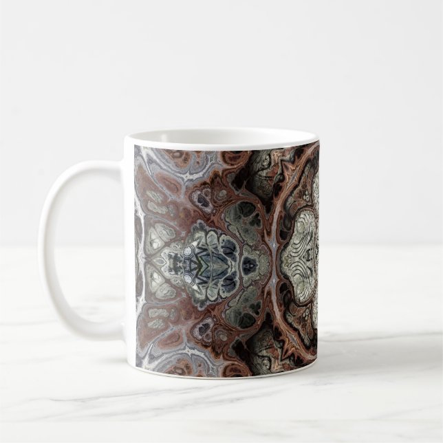 Caneca De Café Art nouveau - padrão geométrico de vinheta (Esquerda)