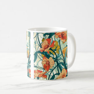 Caneca De Café Art Nouveau Pattern