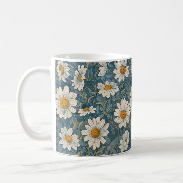 Caneca De Café Art Nouveau Shasta Daisies (Esquerda)