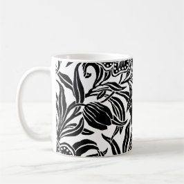 Caneca De Café Art Nouveau Vintage Botanical Floral Pattern 