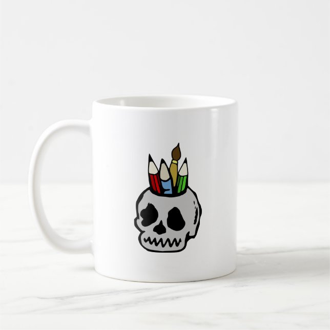 Caneca De Café Art Skull (Esquerda)