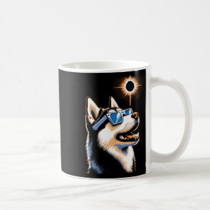 Caneca De Café Art Solar Eclipse Rouco Cachorro Vestindo Óculos E