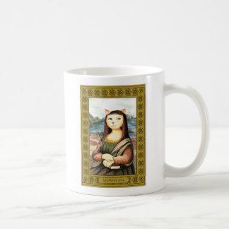 Caneca De Café ArtCats - Meowna Lisa
