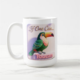 Caneca De Café Arte 3D Divertida Motivacional com Piada de Tucano